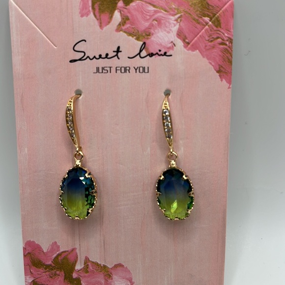 Cubic Zirconia Drop Earrings - Picture 2 of 4